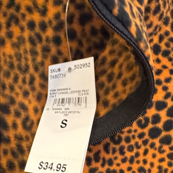 Lands' End Animal Print Quarter-Zip Top - Picture 3 of 6